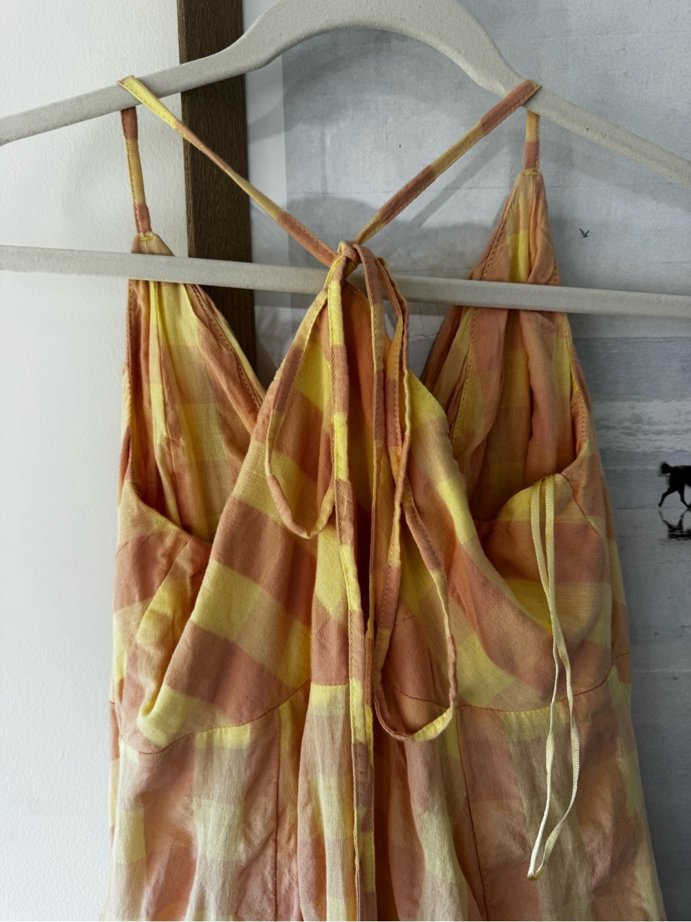 Via Gingham Cotton Seersucker Sundress M - Picture 9 of 10